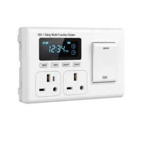 16a 1gang multi function socket, 20a single pole switch