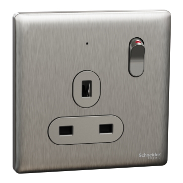 13a 250v 1 gang switched socket with led